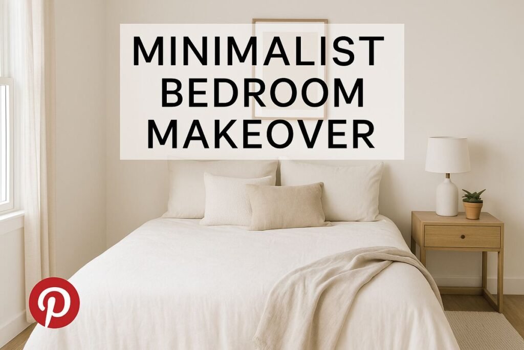 Minimalist Bedroom Makeover Pin